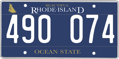 RI license plate 490074