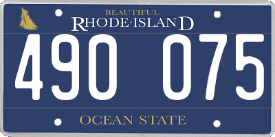 RI license plate 490075