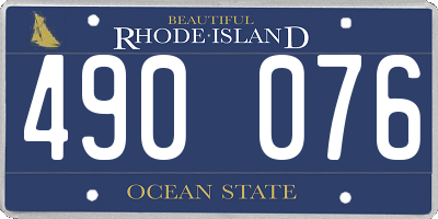 RI license plate 490076