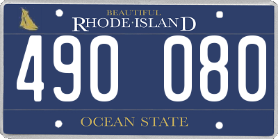 RI license plate 490080