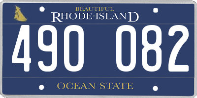 RI license plate 490082