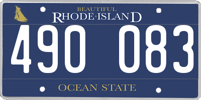 RI license plate 490083