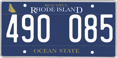 RI license plate 490085