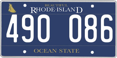 RI license plate 490086