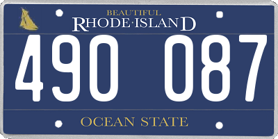 RI license plate 490087