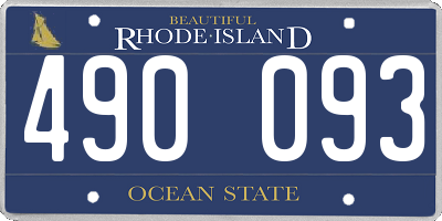 RI license plate 490093