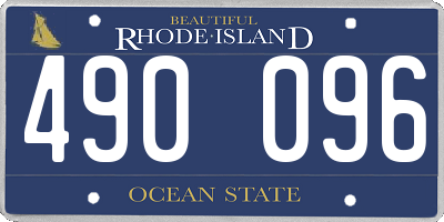 RI license plate 490096