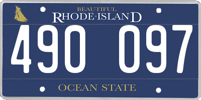 RI license plate 490097
