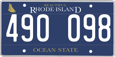 RI license plate 490098