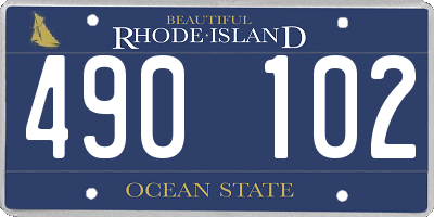 RI license plate 490102