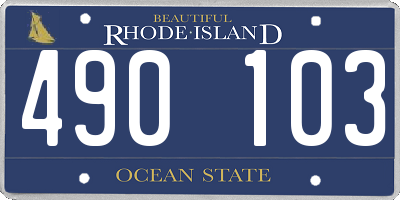 RI license plate 490103
