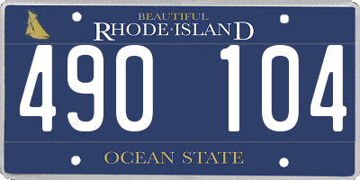 RI license plate 490104