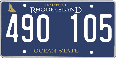 RI license plate 490105
