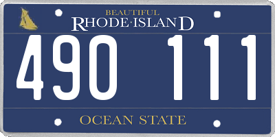 RI license plate 490111