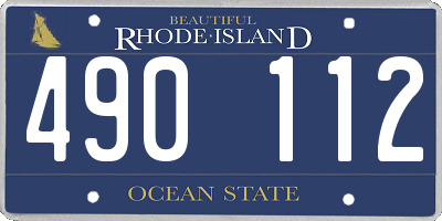 RI license plate 490112