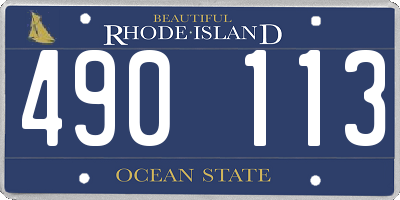 RI license plate 490113