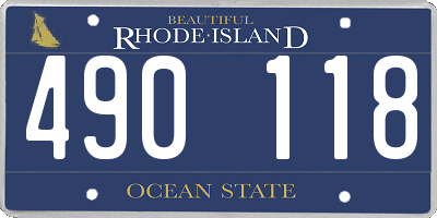 RI license plate 490118