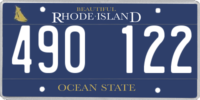 RI license plate 490122