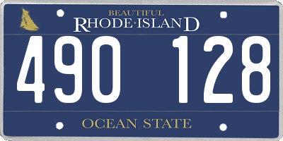 RI license plate 490128