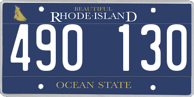 RI license plate 490130