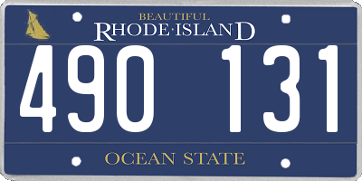 RI license plate 490131