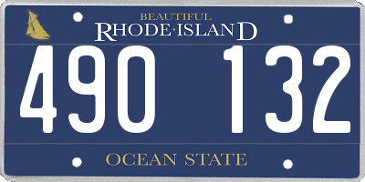 RI license plate 490132