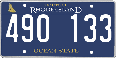 RI license plate 490133