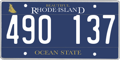 RI license plate 490137