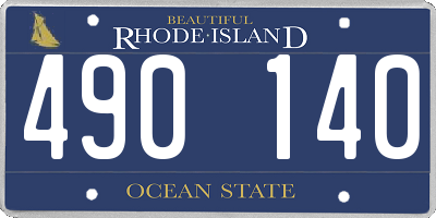 RI license plate 490140