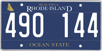 RI license plate 490144