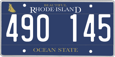 RI license plate 490145