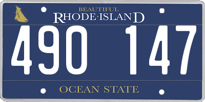 RI license plate 490147