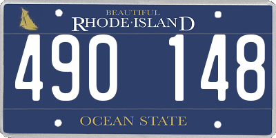 RI license plate 490148