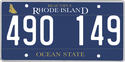 RI license plate 490149