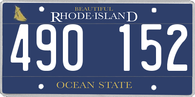 RI license plate 490152