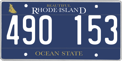 RI license plate 490153