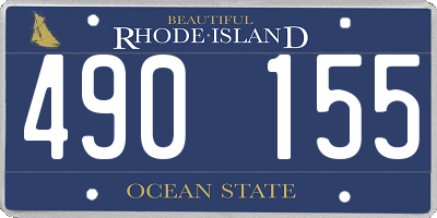 RI license plate 490155