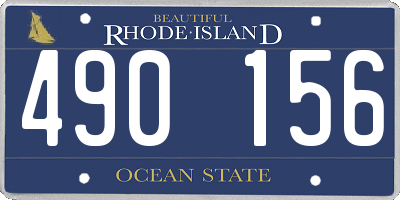 RI license plate 490156