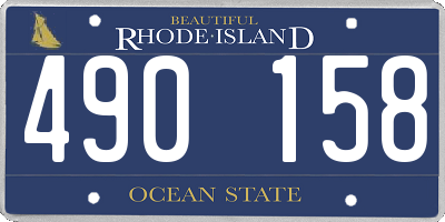 RI license plate 490158