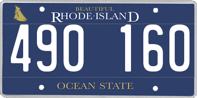 RI license plate 490160