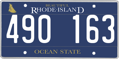 RI license plate 490163