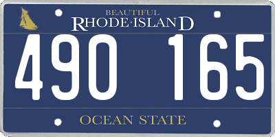 RI license plate 490165
