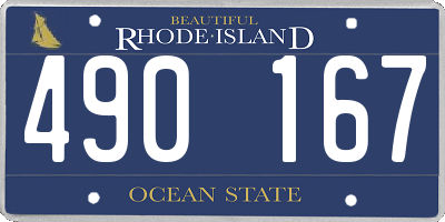 RI license plate 490167