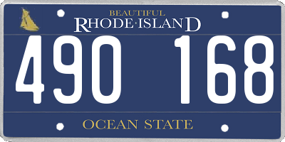 RI license plate 490168