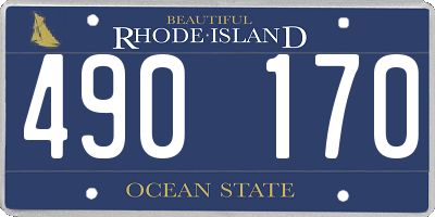 RI license plate 490170