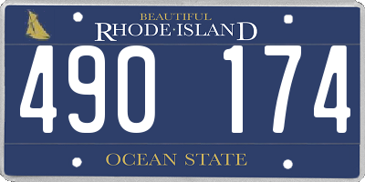 RI license plate 490174
