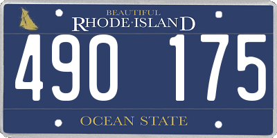 RI license plate 490175