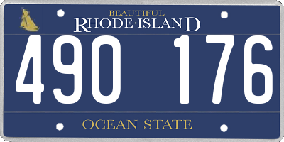 RI license plate 490176