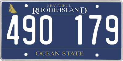 RI license plate 490179