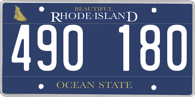 RI license plate 490180
